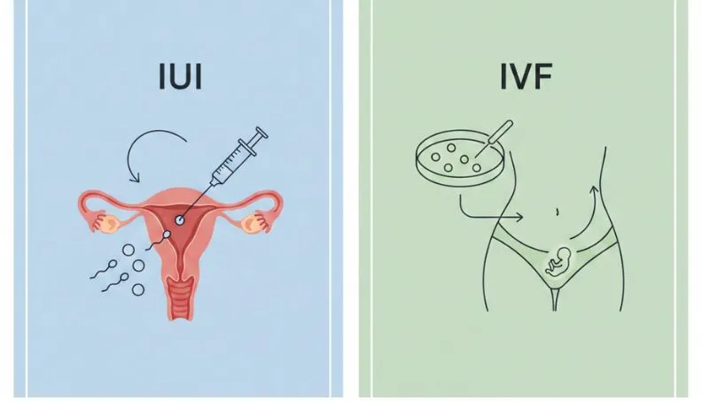 IUI vs IVF process