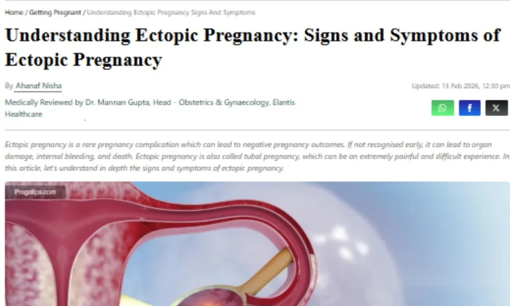 Understanding Ectopic Pregnancy: Signs and Symptoms of Ectopic Pregnancy